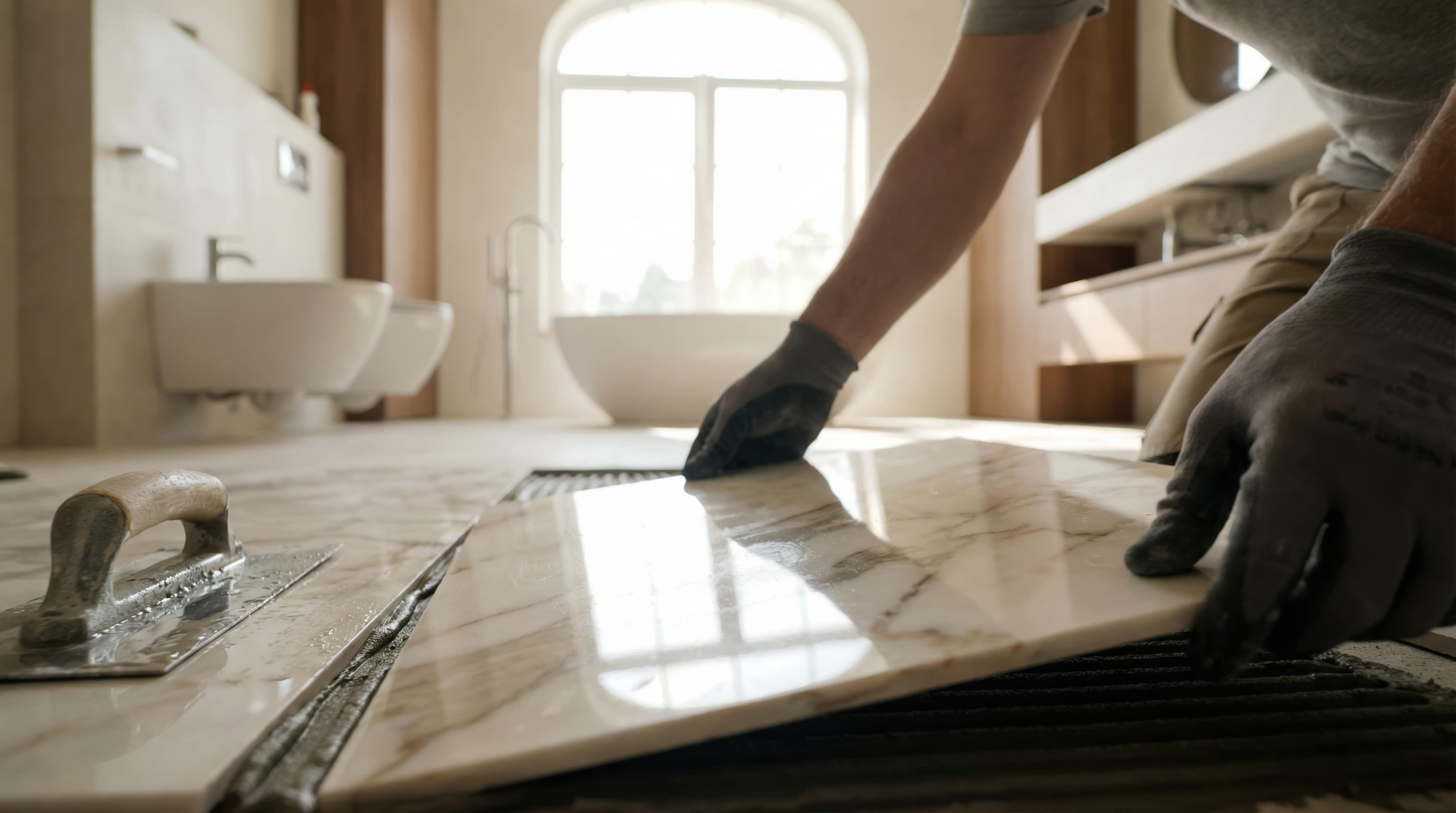 Professional tile installation for floors and walls